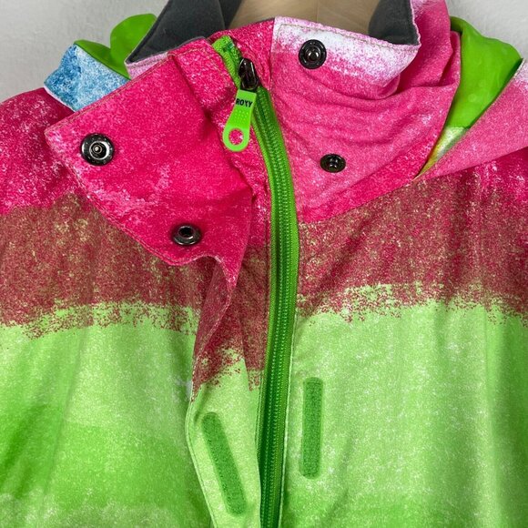 Roxy Girls Size 14 Ski Jacket With Hood Colorful Snow Coat - Picture 9 of 15